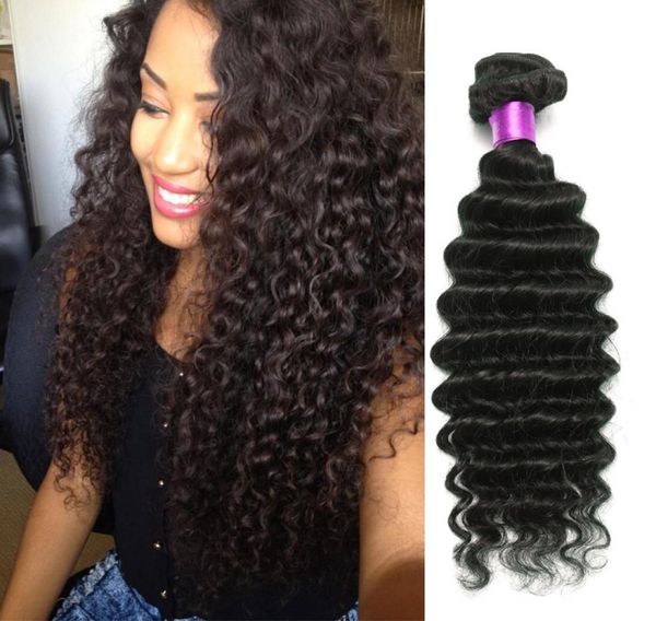 

brazilian deep wave hair 4 pcslot brazilian deep wave 6a unprocessed virgin brazilian hair 4 bundles deep wave curly7985401, Black