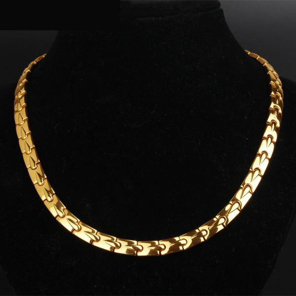 

necklaces pure titanium men's necklace gold color bully droplet tide man simple fashion magnet radiation protection collar, Silver