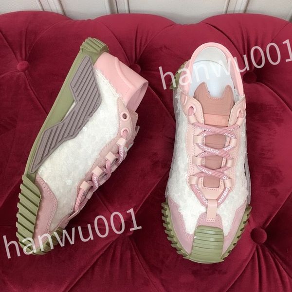 

2023 new luxurys designer casual shoes mens vintage trainers striped sneakers women fashion shoe lace-up platform sneaker, Black