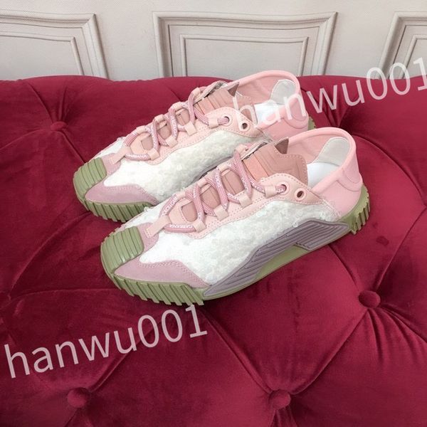 

new luxurys designer casual shoes mens vintage trainers striped sneakers women fashion shoe lace-up platform sneaker, Black