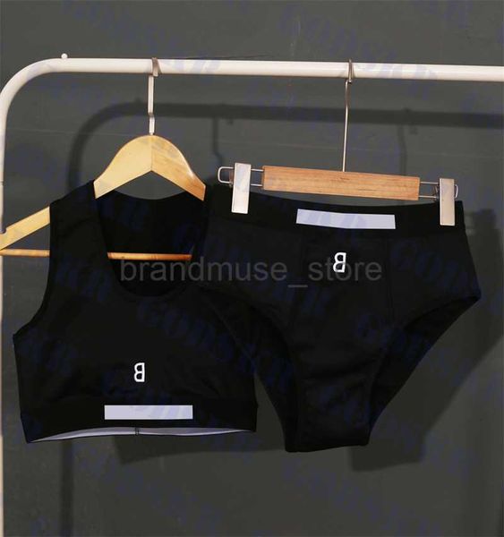 

women's swimwear womens sports vest briefs set letter embroidered swimwear bra designer ladies underwear two colors j230522, White;black