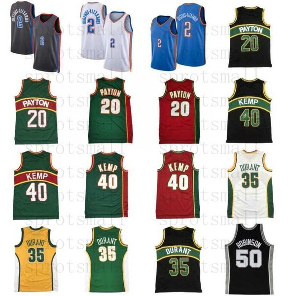 

35 Kevin Durant 2 Shai Gilgeous-Alexander City Basketball Jerseys 50 David Robinson Mens The Glove 20 Gary Payton Rain Man 40 Shaw