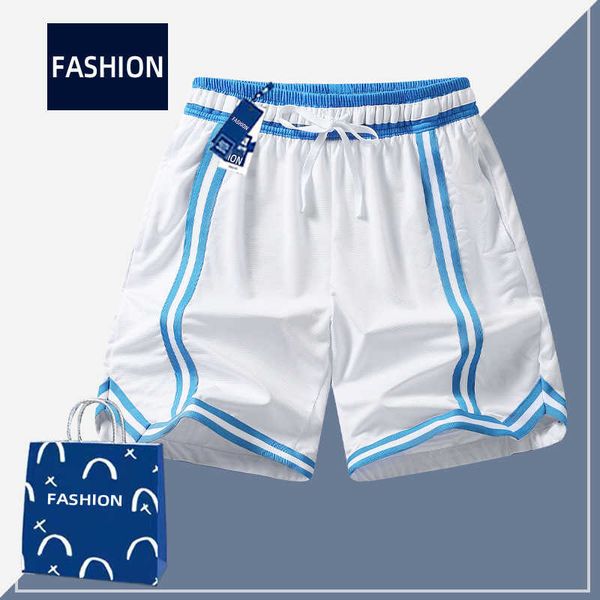 

men's middle pants fashion men's summer american basketball large breathable pants competition sports shorts, White;black