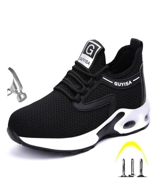 

men039s plus size steel toe anti smashing work shoes men puncture proof safety casaul sneakers chaussures hombre 2203039985259, Black;brown