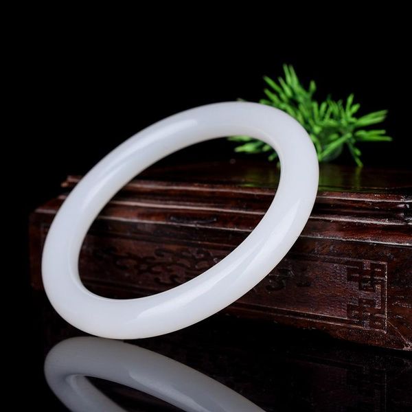 

bangle certified jade bangles women mens genuine natural white ice jades stone bangle fashion jewellery accessories lady fine bracelets, Black