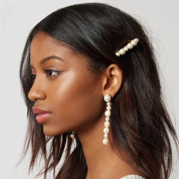 

knot light luxury fashion retro freshwater pearl elegant long earrings, Silver