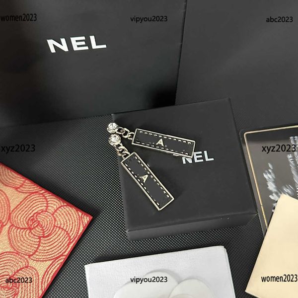 

designer women's earrings fashion black jewelry square diamond inlay design with different sizes dangle & chandelier #including brand b, Silver