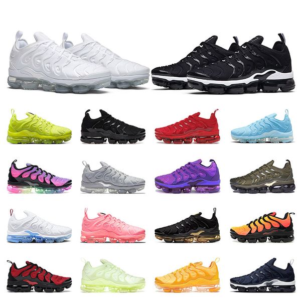 

running shoes tn plus for men women sneakers tns triple black white cool grey midnight navy obsidian yolk outdoor sports trainers