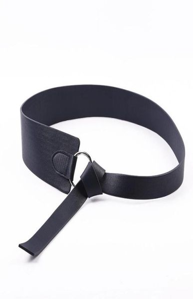 

belts fashion leather corset belt wide waistband long knotted waist ladies solid color straps for dress coat gifts1852686, Black;brown