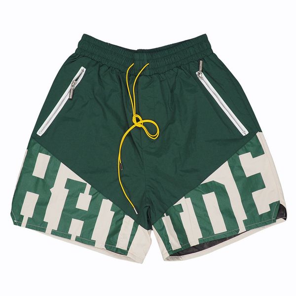 

rhude shorts men short casual sport pants designer shorts embroidery printing halfpant us size s-xl zzm, White;black