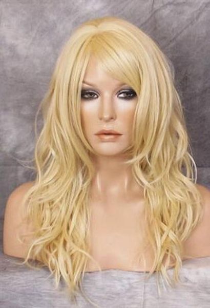 

heat safe wig striking wavy long pale blonde wbsy 61301236224876, Black;brown