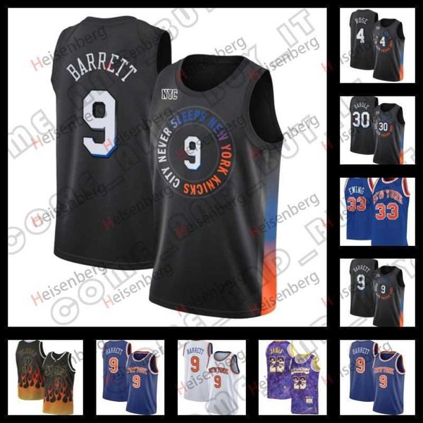 

rj 9 barrett julius 30 randle derrick 4 rose patrick 33 ewing kemba 8 walker basketball jersey damian 0 lillard carmelo 00 anthony khris 22, Black;red