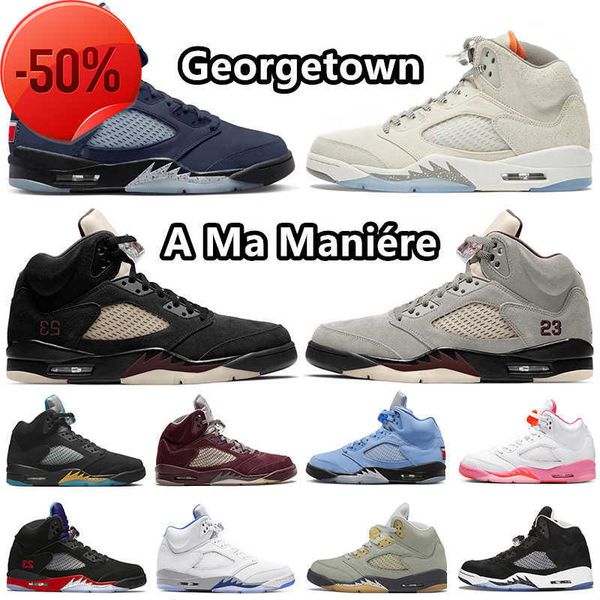 

2023 mens 5 5s basketball shoes georgetown craft maniere black light bone easter sail aqua burgundy green bean pinksicle unc sports sneaker