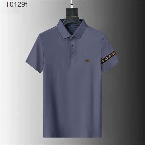 

2023 designer striped polo shirt t snake bee flower embroidery men's high street fashion horse a2 3m-3xl fc3i, White;black