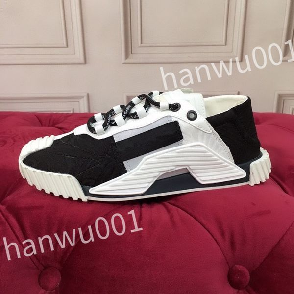

2023 designer fashion mens casual shoes striped vintage shoes vintage trainers lace-up platform sneaker, Black