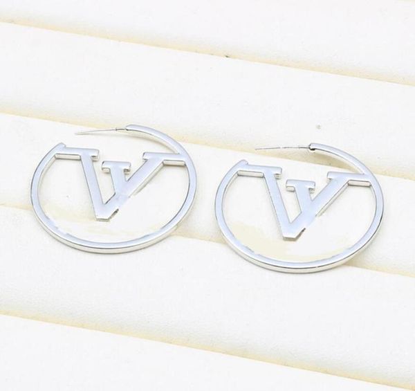 

designer ear stud earrings luxury brand women 18k gold plated 925 silver plated geometric earring for wedding party jewerlry acces7378543, Golden;silver