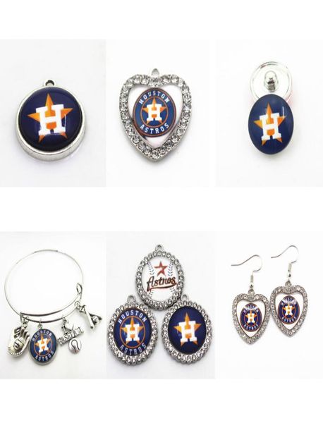 

us baseball team houston dangle charm diy necklace earrings bracelet bangles buttons sports jewelry accessories8062951, Bronze;silver