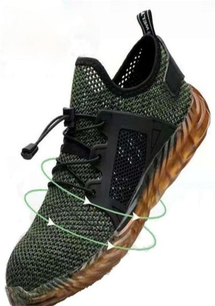 

men039s indestructible work safety shoes summer breathable boots work steel toe antismashing construction safety work sneakers9565392, Black;brown