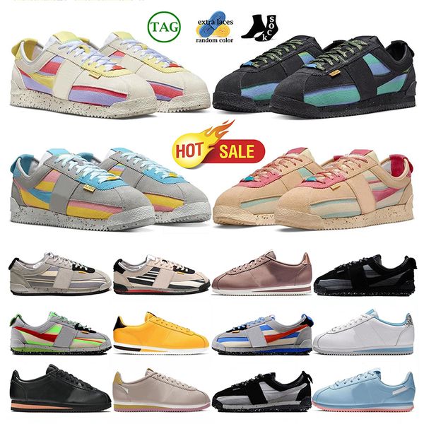

designer cortez casual shoes women men shoe trainer lemon frost sneakers oregon sports trainers sport sneaker cortezs triple white patchwork, Black