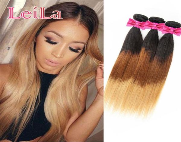 

indian raw virgin hair straight 1b427 hair extenisons 3 bundles indian straight weaves natural color from leila8338097, Black