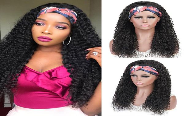 

ishow human hair wigs with headbands no glue easy to install body straight water headband wig loose deep curly none lace wigs for 6828730, Black;brown