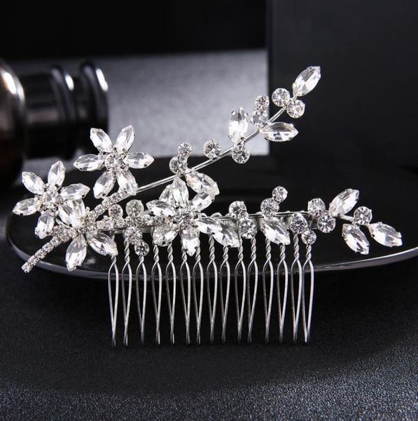 

classic crystal rhinestone hair combs bridal hair clips jewelry wedding hair accessories headpieces women tiaras jch1386679757, Golden;white