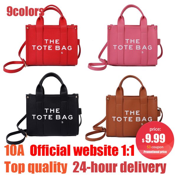

mirror quality marc the tote bag women men luxury leather marc jocobs handbags clutch cross body shoulder designer shopping bags handle marc