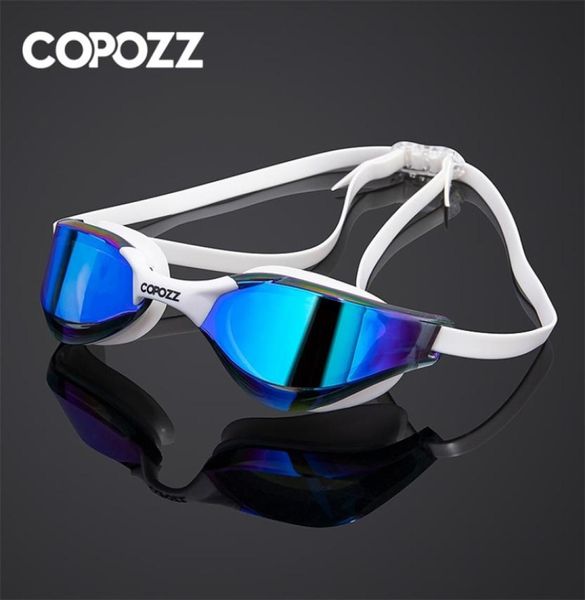 

copozz professional waterproof plating clear double antifog swim glasses antiuv men women eyewear swimming s with case 2207066090705