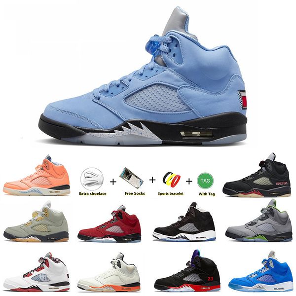 

5 5s university blue mens basketball shoes racer craft aqua georgetown concord black metallic dj khaled oreo hyper royal hare men trainers s