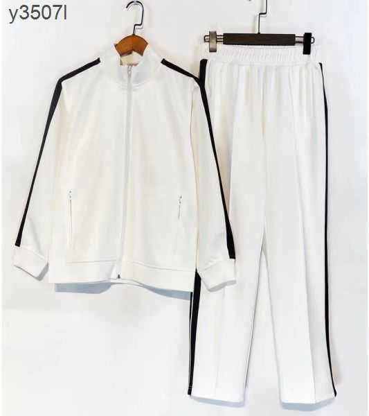 

ashion mens tracksuit sweatpants womens casual tracksuit piece sets classic print jackets suits men sport jogging palm pants sweatsuits 7fpk, Gray