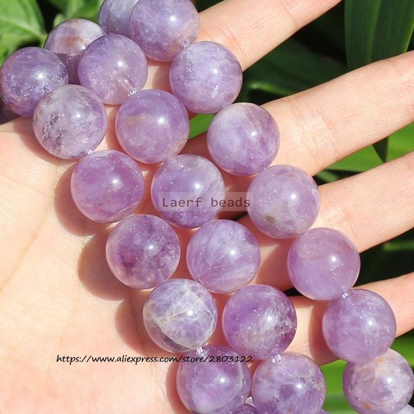

crystal 16mm natural lavender amethyst round loose beads 15inch for diy jewelry making
