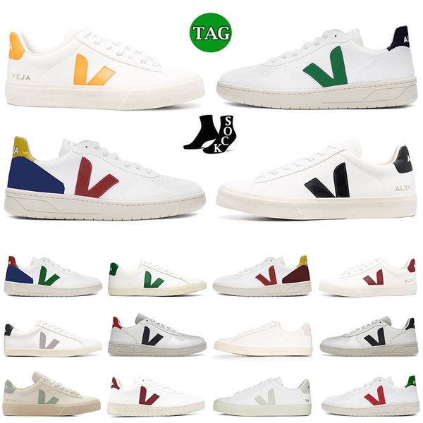 

veja womens shoes low platform sneakers mens retro classic white fashion couples vegetarianism style original veja campo design size 36-45