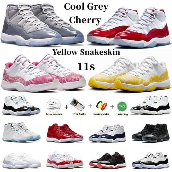 

jumpman 11 men women basketball shoes dmp cherry cool grey concord gray breed jubilee gray 11s low yellow pink snakeskin purple violet mens