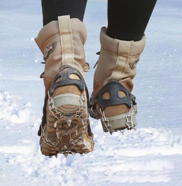 

cords slings and webbing 1 pair 19 studs stainless steel ice grips gripper antislip climbing crampons winter snow over shoes cov7788443