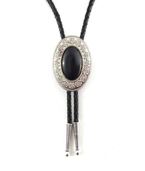 

bow ties black stone oval buckle rodeo bola bolo tie for men women novelty neckties western cowboy accessories wedding gues3738345, Black;gray