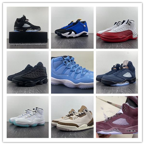 

shoes basketball 1s 5s 6s 11s 14 black cat midnight navy men trainers sports sneakers quality with box women size 7-14