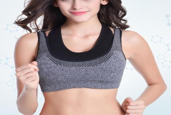 

wire quick dry shockproof fake twopiece sports fitness underwear running sleep vest crop seamless bras sms grey5299462, White;black