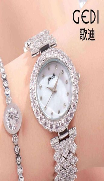 

gedi new diamond inlaid women039s watch0123456789106945331, Slivery;golden