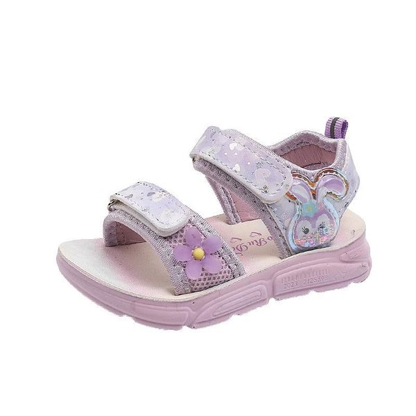 

sandals kids shoes toddler child girls summer fashion medium soft sole cartoon waterproof beach f11348, Black;red