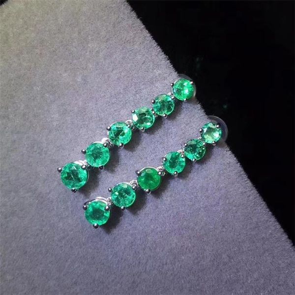 

knot solid 925 sterling silver sparkling high carbon diamond drop earrings created moissanite emerald wedding fine jewelry gift