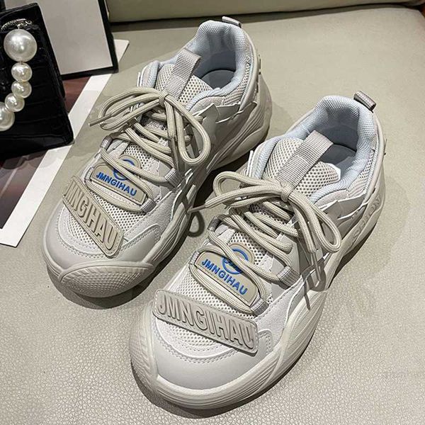 

thick soled sports 2023 new mesh breathable ugly cute round headed dad's fashionable and versatile casual shoes for women