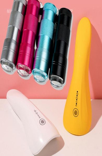 

mini uv light presser portable soft silicone nail presser led lamp nail decor dryer machine with flat silicone head7698923