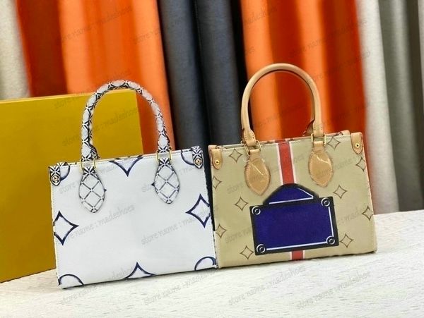 

2023ss by the pool womens designer mini tote bag onthego pm handbag with coin monograms giant santa monica blue 2 sets shoulder bag for ladi