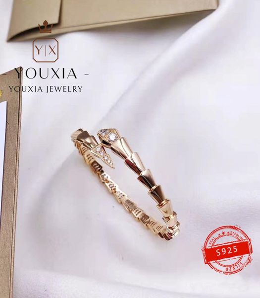 

bangle western style silver colour custom snake light body point bracelet for men and women couples love gifts luxury jewelry, Black
