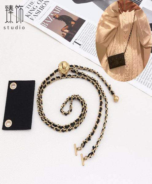 

not included bags c bag chain package transformation chain worn long straps chain and liner for card bag 2206107646149, Black