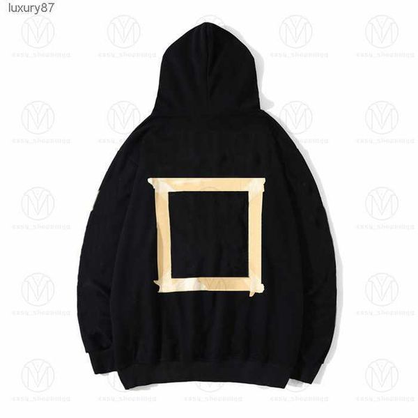 

men's hoodies sweatshirts mens womens fashion streetwears man s pullover winter loose hooded offs designers clothing high1 quality stre, Black