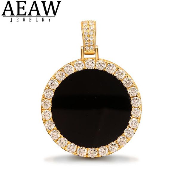 

necklaces aeaw 30mm 26pcs 3mm moissanite souvenir pendant centre black onyx can match cuban necklace in s925 silver no chain