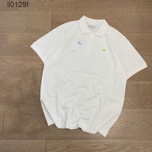 

france brand men's designers polos classic cotton standing collar with small crocodile embroidery mesh lac shirt q7hd, White;black