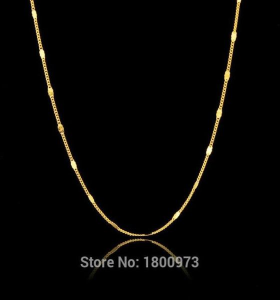 

mens women yellow gold filled thin necklace link chain9309623, Silver