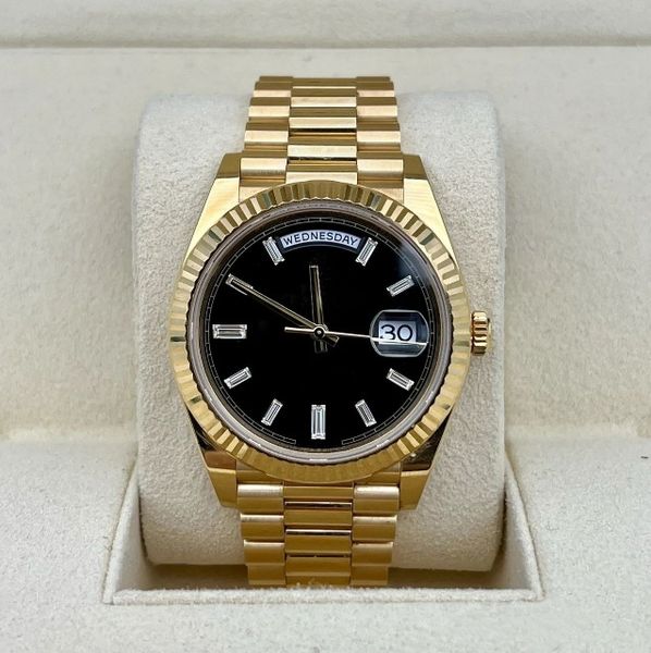 

designer date watch mens 2813 mechanical watch sapphire 40mm roman digital waterproof 50m swimming holiday gift with original box luxurious, Slivery;brown